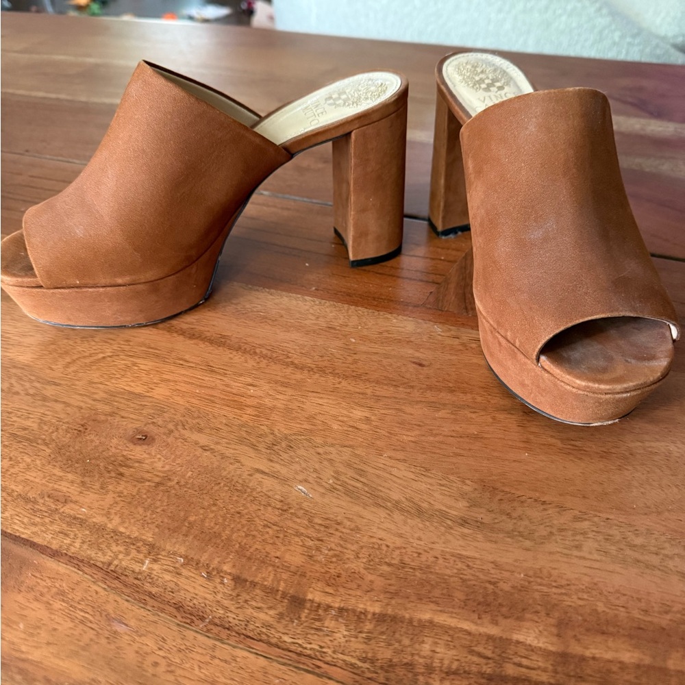 Vince Camuto Women's Brown Suede Heels